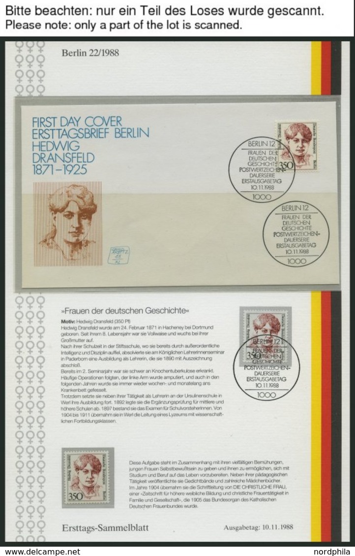 JAHRGÄNGE 772-829**,o, BRIEF, 1987/8, 2 Komplette Jahrgänge Auf Ersttags-Sammelblättern (postfrisch, Gestempelt Und FDC) - Sonstige & Ohne Zuordnung