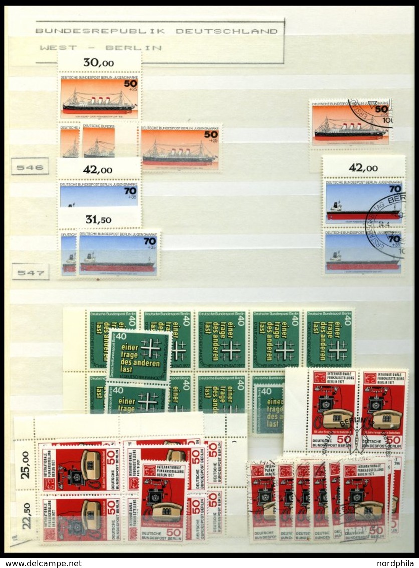 LOTS **, O, Dublettenpartie Berlin Von 1977-81, Sauber Im Einsteckbuch, Fast Nur Prachterhaltung, Mi. Ca. 1700.- - Usados