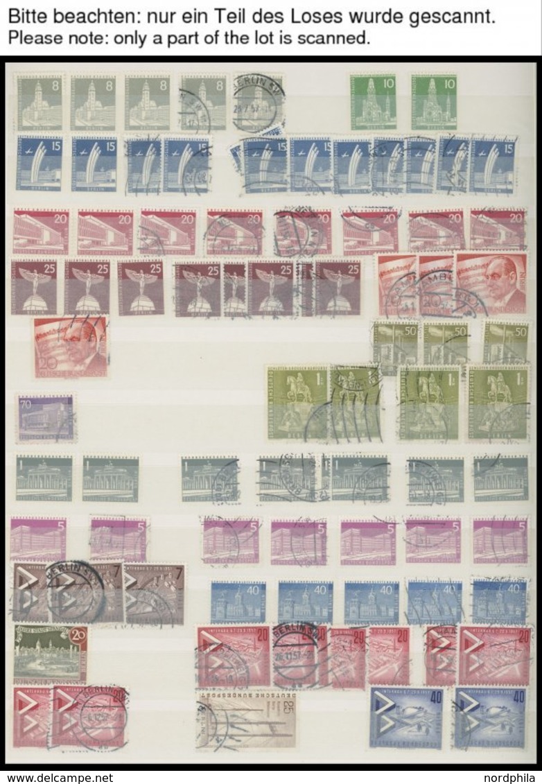 LOTS O, Sauber Gestecktes Dickes Dublettenbuch Berlin Von 1948-1976, Prachterhaltung, Hoher Anschaffungswert! - Used Stamps