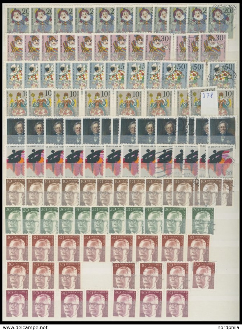 LOTS O, Sauber Gestecktes Dickes Dublettenbuch Berlin Von 1948-1976, Prachterhaltung, Hoher Anschaffungswert! - Used Stamps