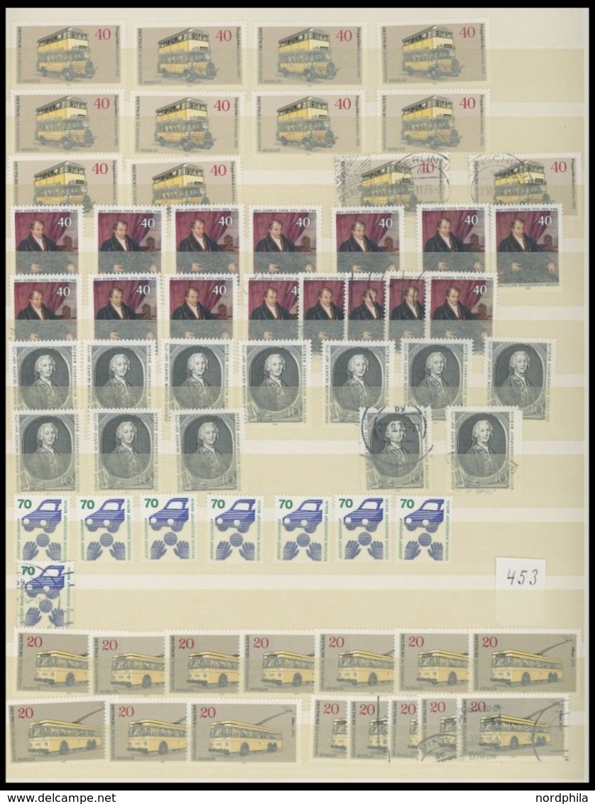 LOTS O, Sauber Gestecktes Dickes Dublettenbuch Berlin Von 1948-1976, Prachterhaltung, Hoher Anschaffungswert! - Used Stamps
