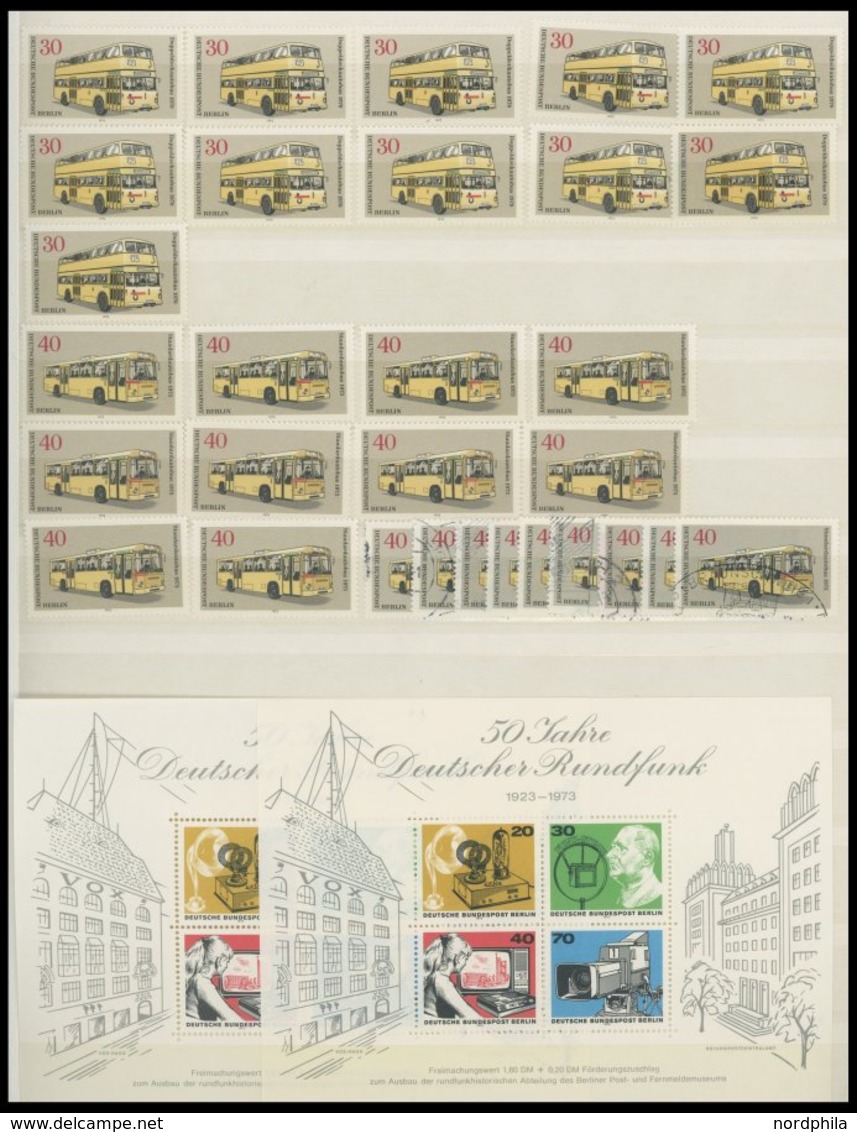 LOTS O, Sauber Gestecktes Dickes Dublettenbuch Berlin Von 1948-1976, Prachterhaltung, Hoher Anschaffungswert! - Used Stamps