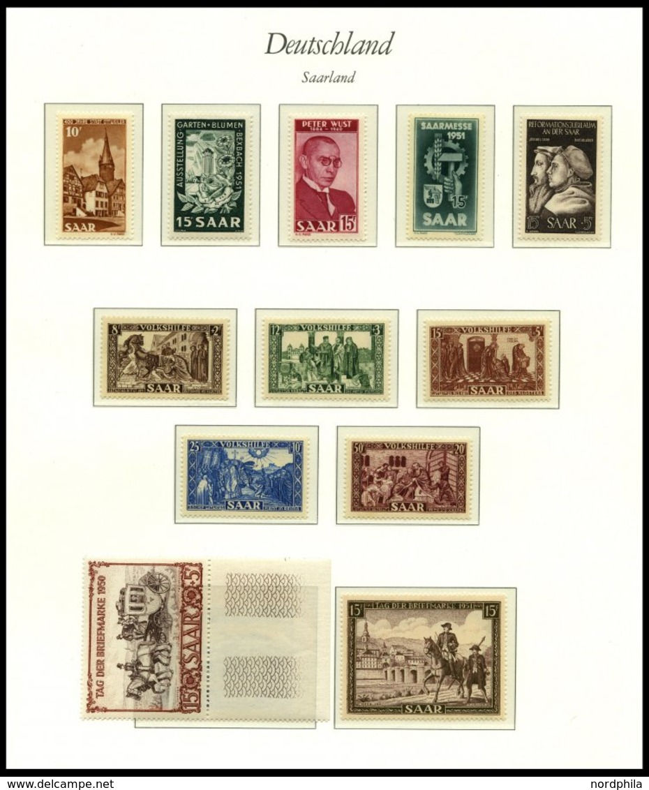 SAMMLUNGEN, LOTS **, 1947-59, Bis Auf Urdruck, Blocks Und Dienstmarken Komplette Postfrische Sammlung Im Borek Falzlosal - Altri & Non Classificati