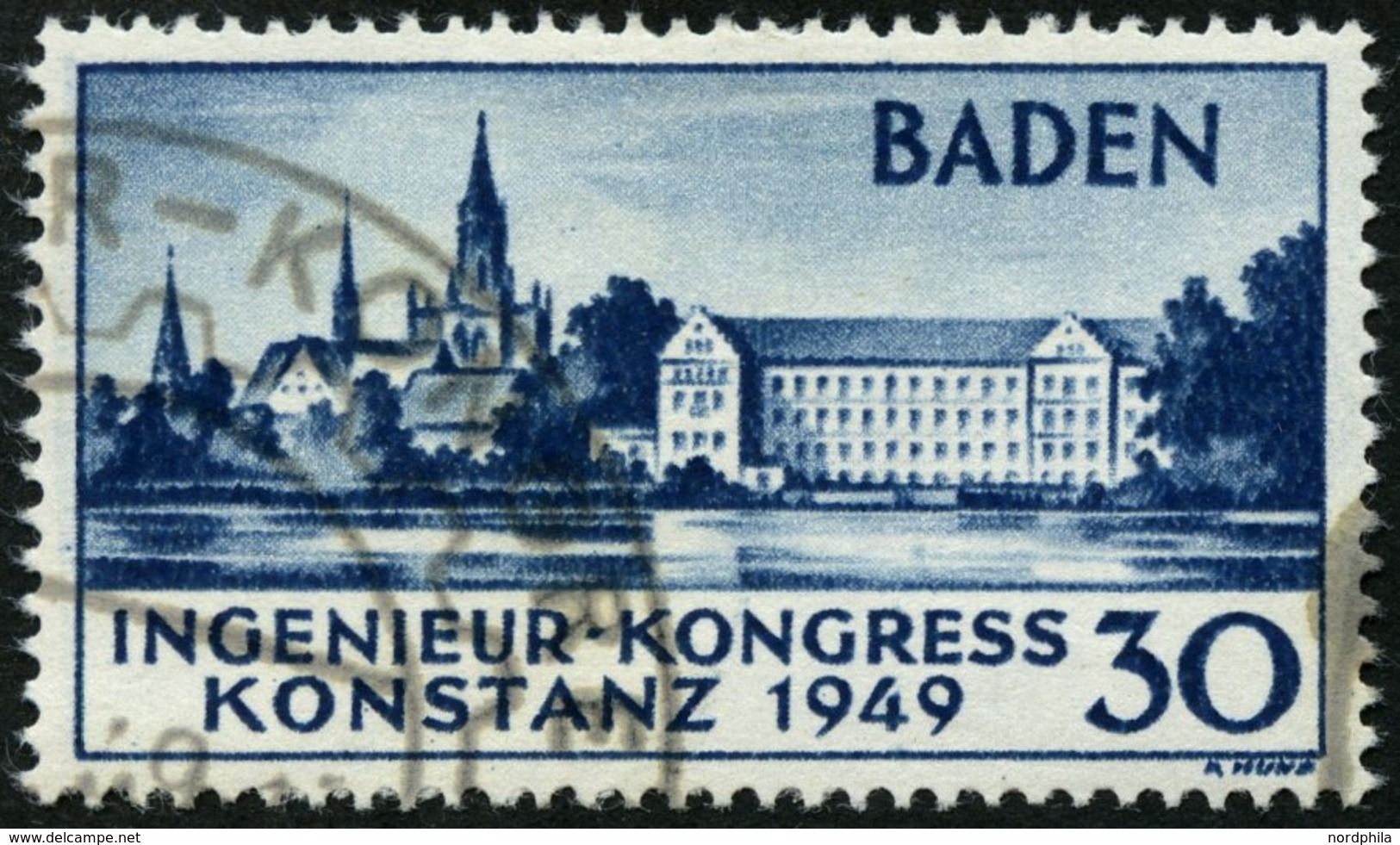 BADEN 46I O, 1949, 30 Pf. Konstanz I, Sonderstempel, Pracht, Mi. 85.- - Altri & Non Classificati