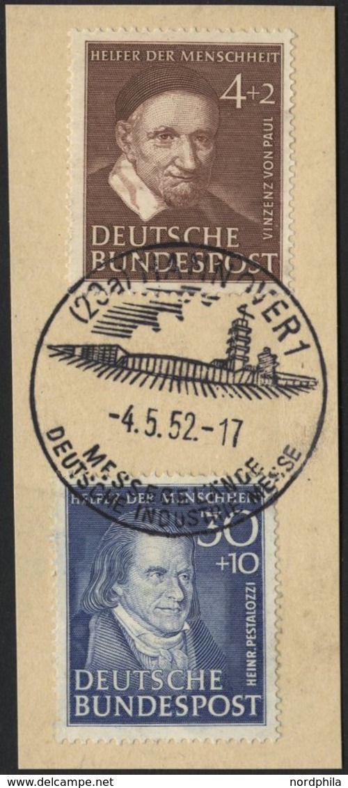 BUNDESREPUBLIK 146 BrfStk, 1951, 30 Pf. Pestalozzi Mit Zusatzfrankatur (Mi.Nr. 143) Auf Prachtbriefstück - Usados