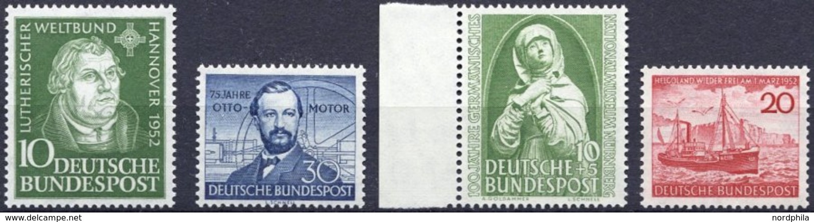 BUNDESREPUBLIK 149-52 **, 1952, 4 Prachtwerte, Mi. 79.- - Usados