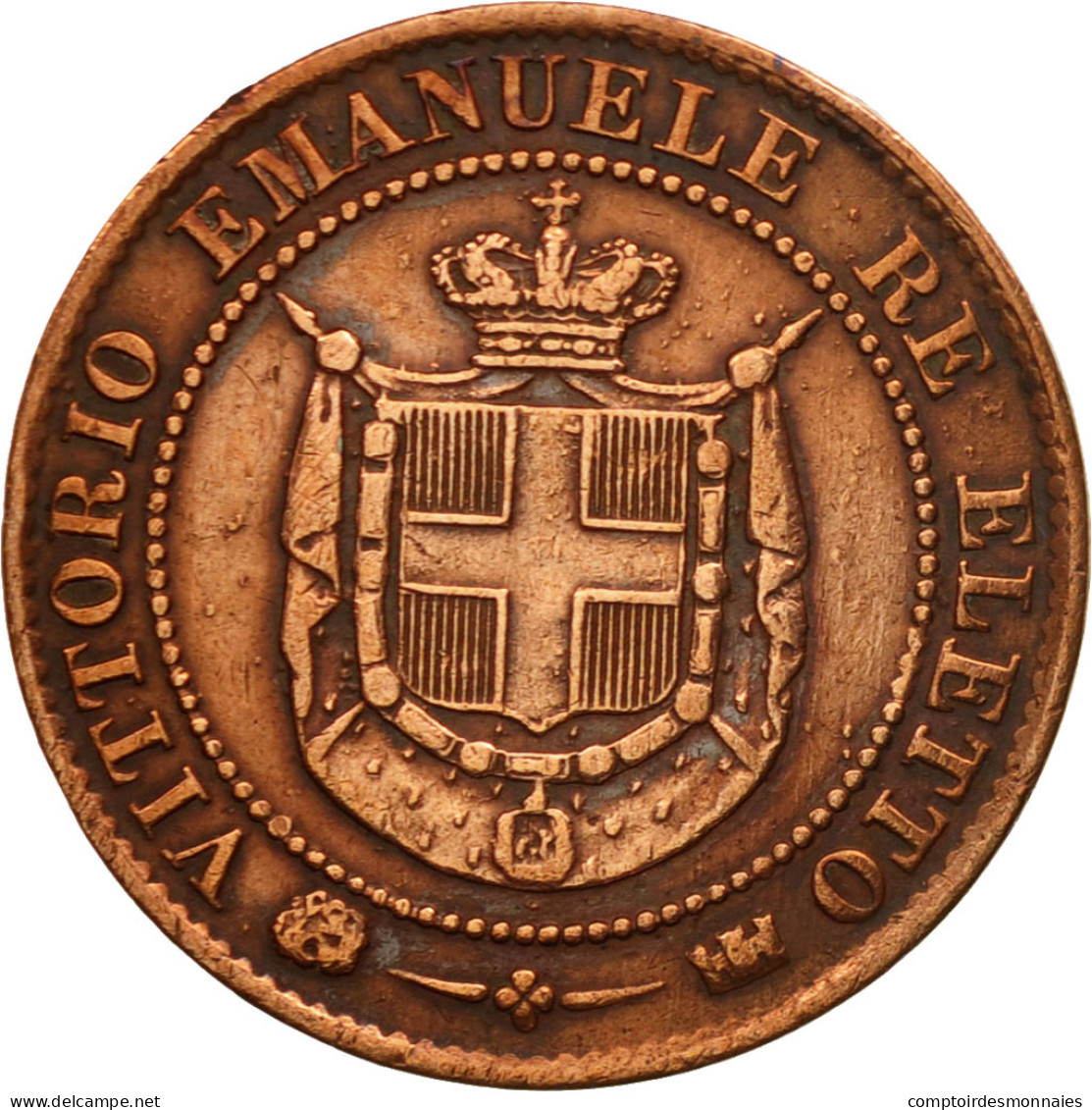 Monnaie, États Italiens, TUSCANY, Provisional Government, 2 Centesimi, 1859 - Feodale Munten