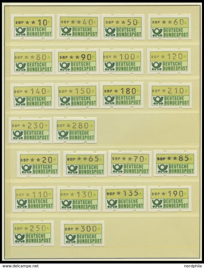 AUTOMATENMARKEN A 1 **, 1981/2, 4 Verschiedene Sätze, überwiegend Mit Rückseitigen Zähl-Nummern, Pracht - Machine Labels [ATM]