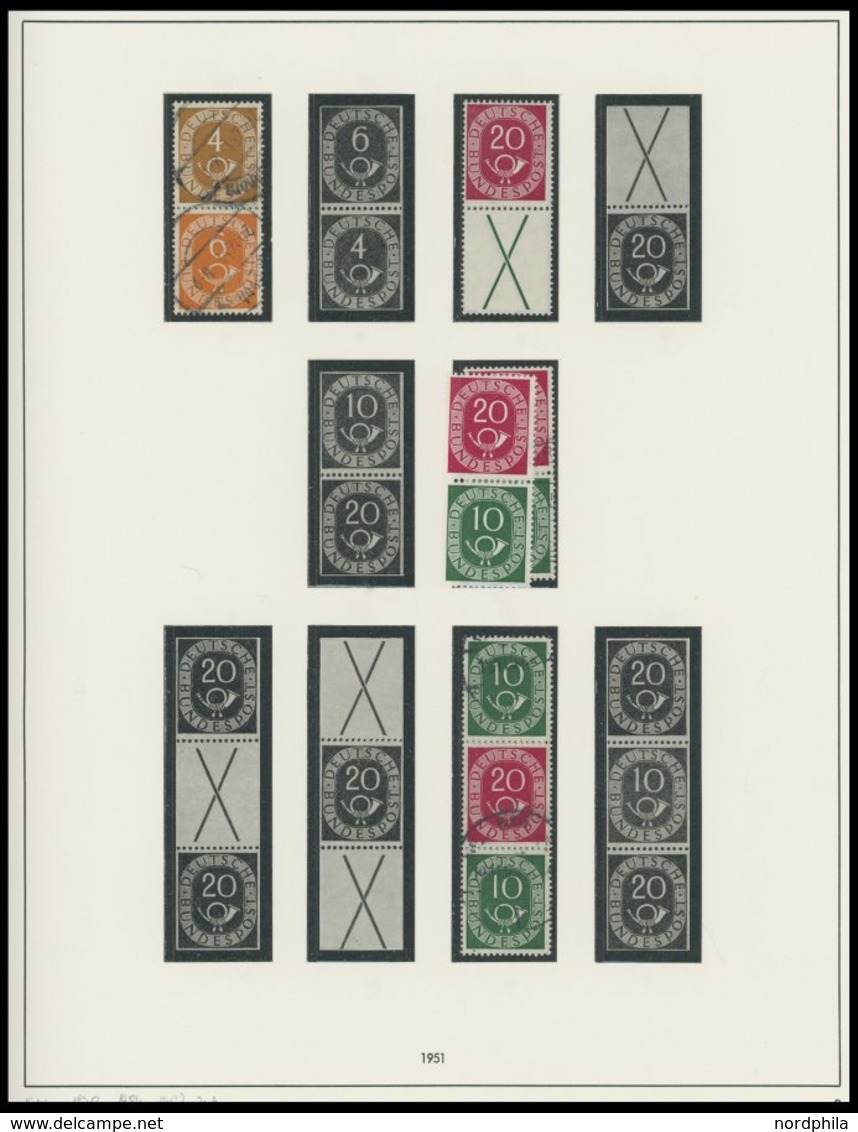 ZUSAMMENDRUCKE A. W 2-K 7 **,*,o , 1951-68, Partie Meist Verschiedener Zusammendrucke Mit Markenheftchen, Heftchenblätte - Used Stamps