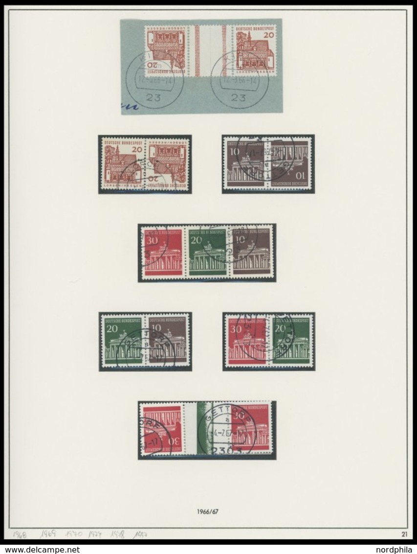 ZUSAMMENDRUCKE A. W 2-K 7 **,*,o , 1951-68, Partie Meist Verschiedener Zusammendrucke Mit Markenheftchen, Heftchenblätte - Used Stamps