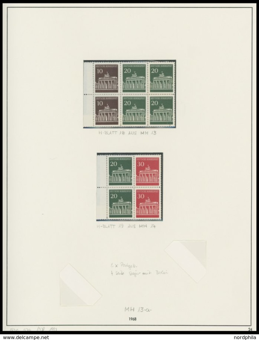 ZUSAMMENDRUCKE a. W 2-K 7 **,*,o , 1951-68, Partie meist verschiedener Zusammendrucke mit Markenheftchen, Heftchenblätte