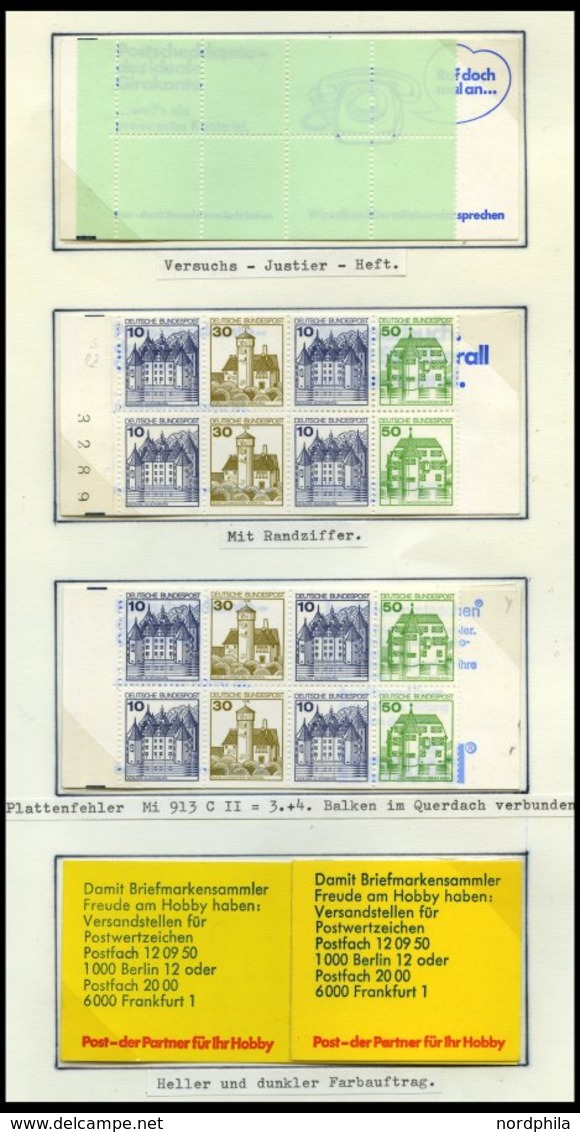 ZUSAMMENDRUCKE A. MH 22-W 78 Brief,** , 1980-82, Spezialsammlung Burgen Und Schlösser, Dabei Diverse Verschiedene Marken - Gebraucht