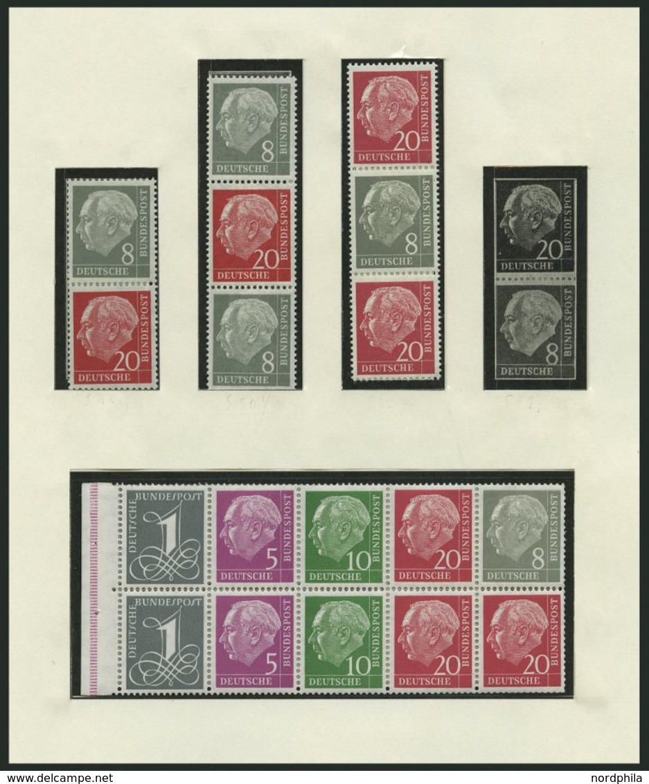 ZUSAMMENDRUCKE **, 1960-73, Partie Verschiedener Zusammendrucke Und Heftchenblätter, Pracht, Mi. 280.- - Used Stamps