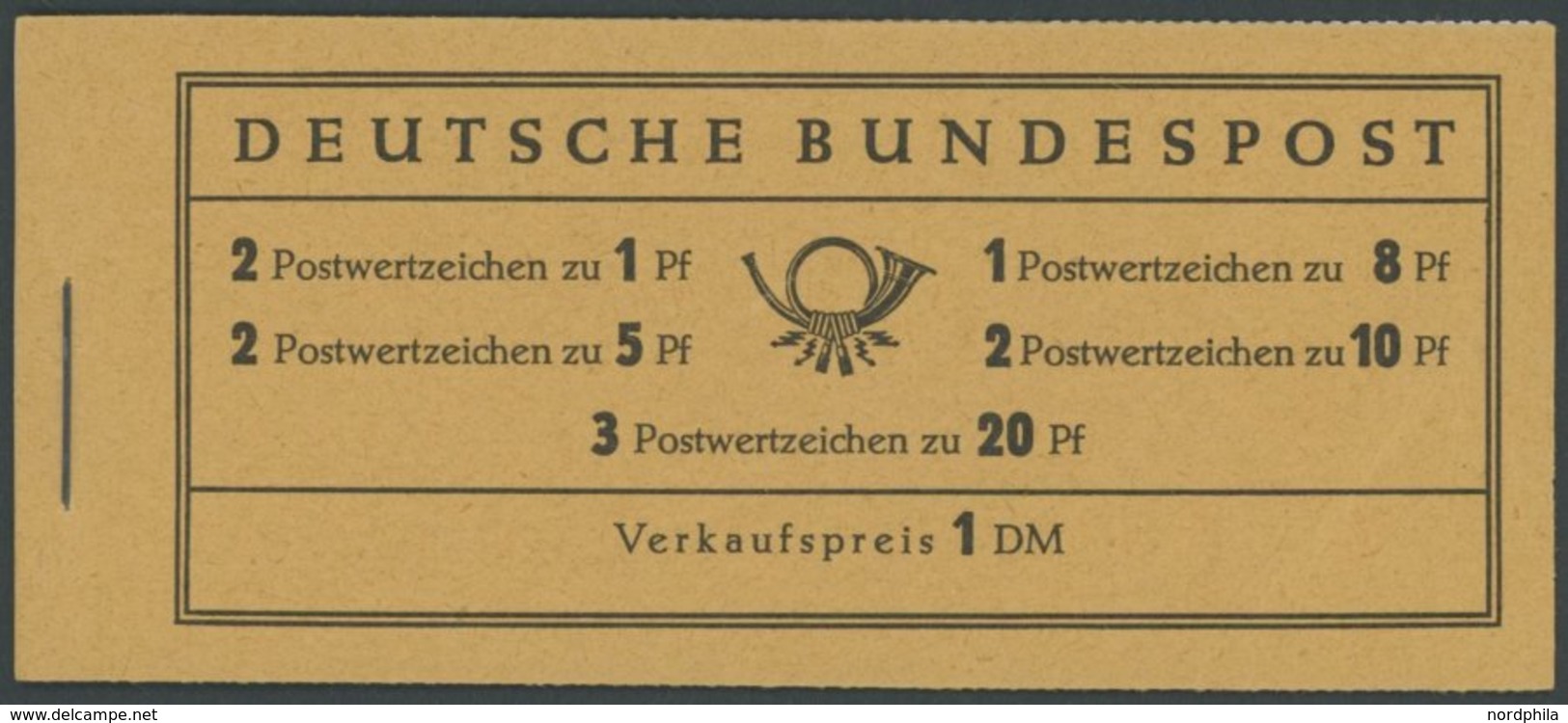 MARKENHEFTCHEN MH 4YI RLV I **, 1960, Markenheftchen Heuss Lieg. Wz., Erstauflage, Randleistenvariante I, Postfrisch, Pr - Other & Unclassified