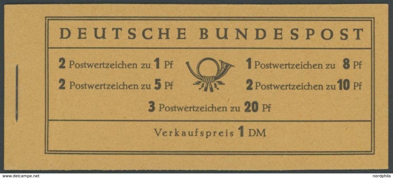 MARKENHEFTCHEN MH 4YI RLV V **, 1960, Markenheftchen Heuss Lieg. Wz., Erstauflage, Randleistenvariante V, Postfrisch, Pr - Sonstige & Ohne Zuordnung