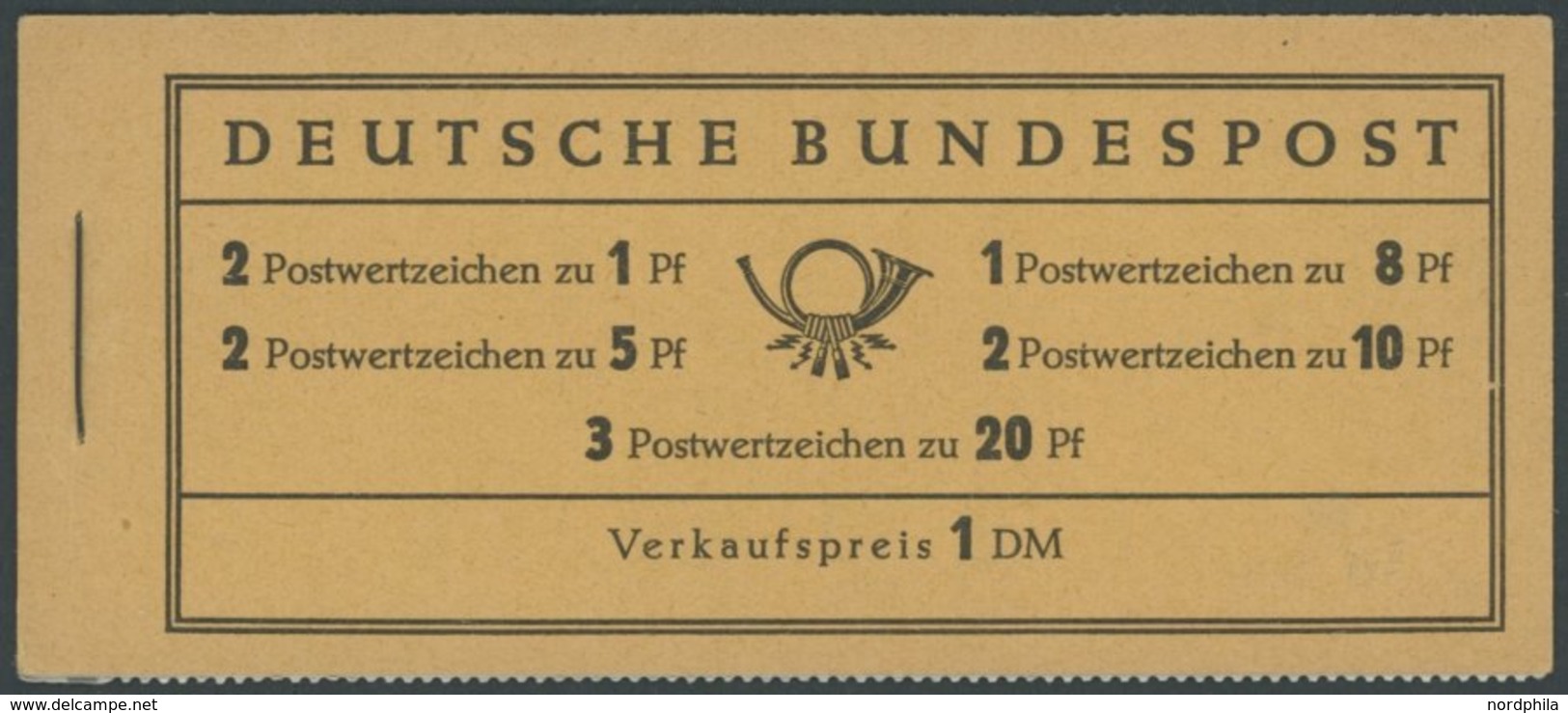 MARKENHEFTCHEN MH 4YII RLV III **, 1960, Markenheftchen Heuss Lieg. Wz., Nachauflage, Randleistenvariante III, Postfrisc - Altri & Non Classificati