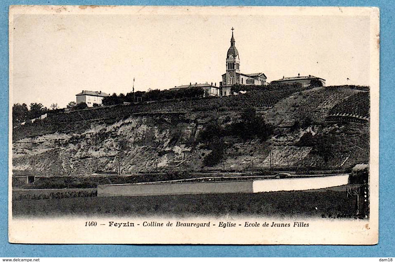 FEYZIN (69) 1911 ECOLE, EGLISE, COLLINE DE BEAUREGARD PHOTOS R/V - Feyzin