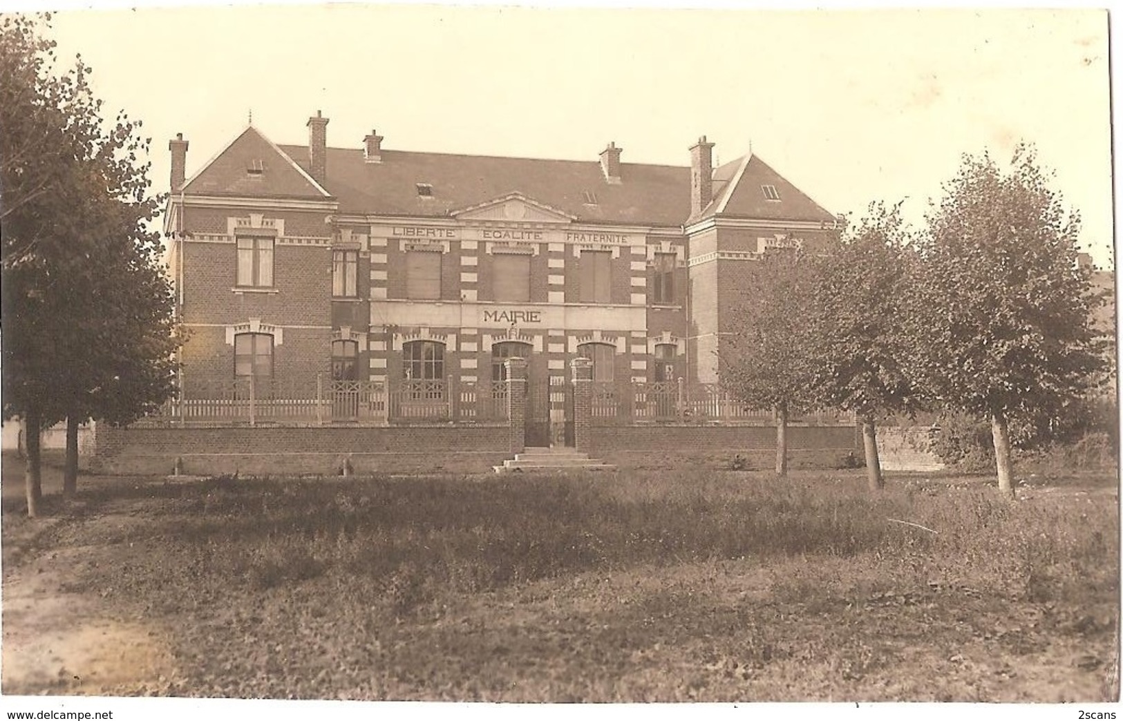 Dépt 80 - MÉHARICOURT - ÉPREUVE De CARTE POSTALE (photo R. LELONG) + PLAQUE De VERRE D'origine - Mairie - Édit. Leclercq - Autres & Non Classés