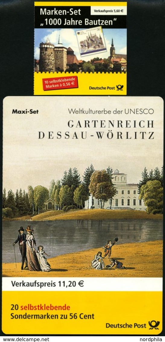 ZUSAMMENDRUCKE MH 48/9 **, 2002, 2 Markenheftchen 100 Jahre Bautzen Und Kultur- Und Naturerbe Der Menschheit, Pracht, Mi - Other & Unclassified