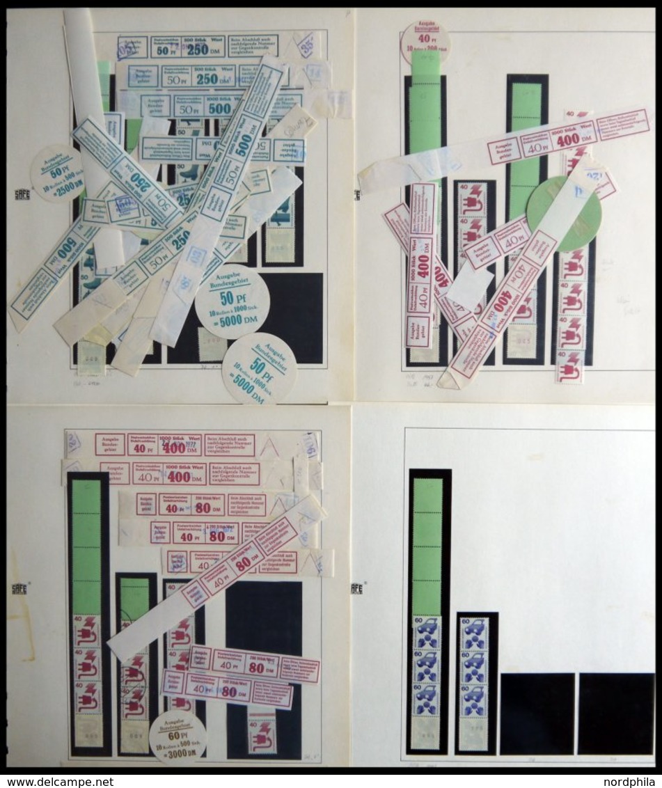 ROLLENMARKEN A. 694-703,773R **, 1971/3, Sammlung Unfallverhütung Mit Vielen Besseren Ausgaben, 3er-, 5er- Und 6er-Strei - Rollenmarken