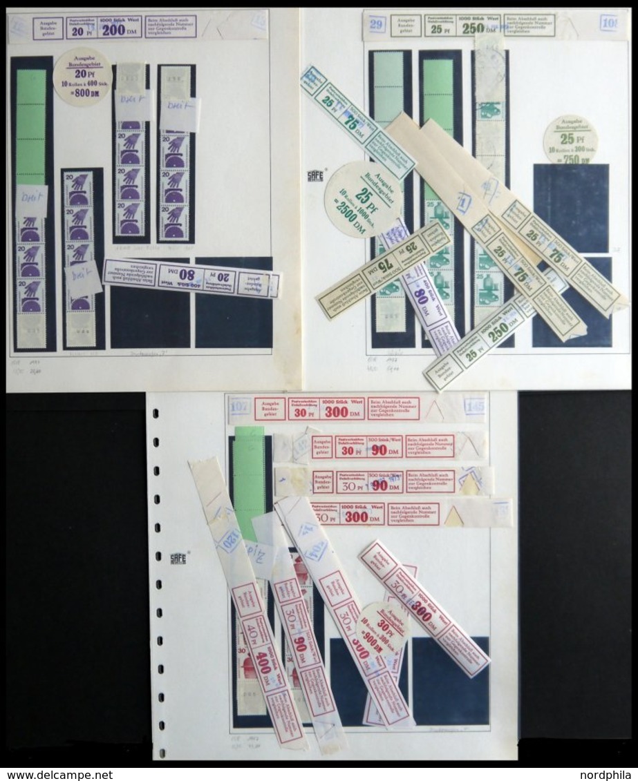 ROLLENMARKEN A. 694-703,773R **, 1971/3, Sammlung Unfallverhütung Mit Vielen Besseren Ausgaben, 3er-, 5er- Und 6er-Strei - Rollo De Sellos