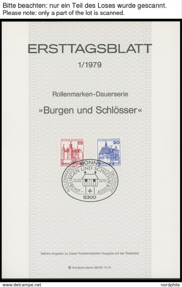 ERSTTAGSBLÄTTER 1000-1233 BrfStk, 1979-84, 6 Komplette Jahrgänge, ETB 1/79 - 22/84 In 3 Ringbindern, Pracht - Other & Unclassified