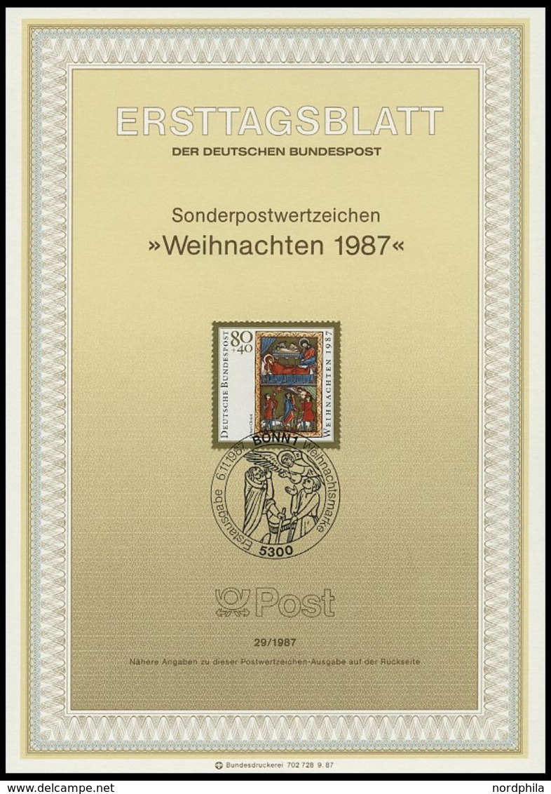 ERSTTAGSBLÄTTER 1306-46 BrfStk, 1987, Kompletter Jahrgang, ETB 1 - 29/87, Pracht - Sonstige & Ohne Zuordnung