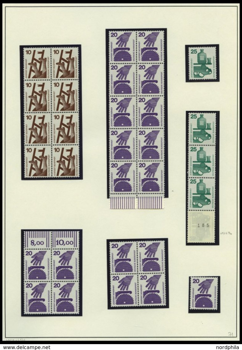 BUNDESREPUBLIK 694-703 Paar **, 1971, Unfallverhütung In Waagerechten Paaren (9x), Pracht, Mi. 630.- - Errors & Oddities