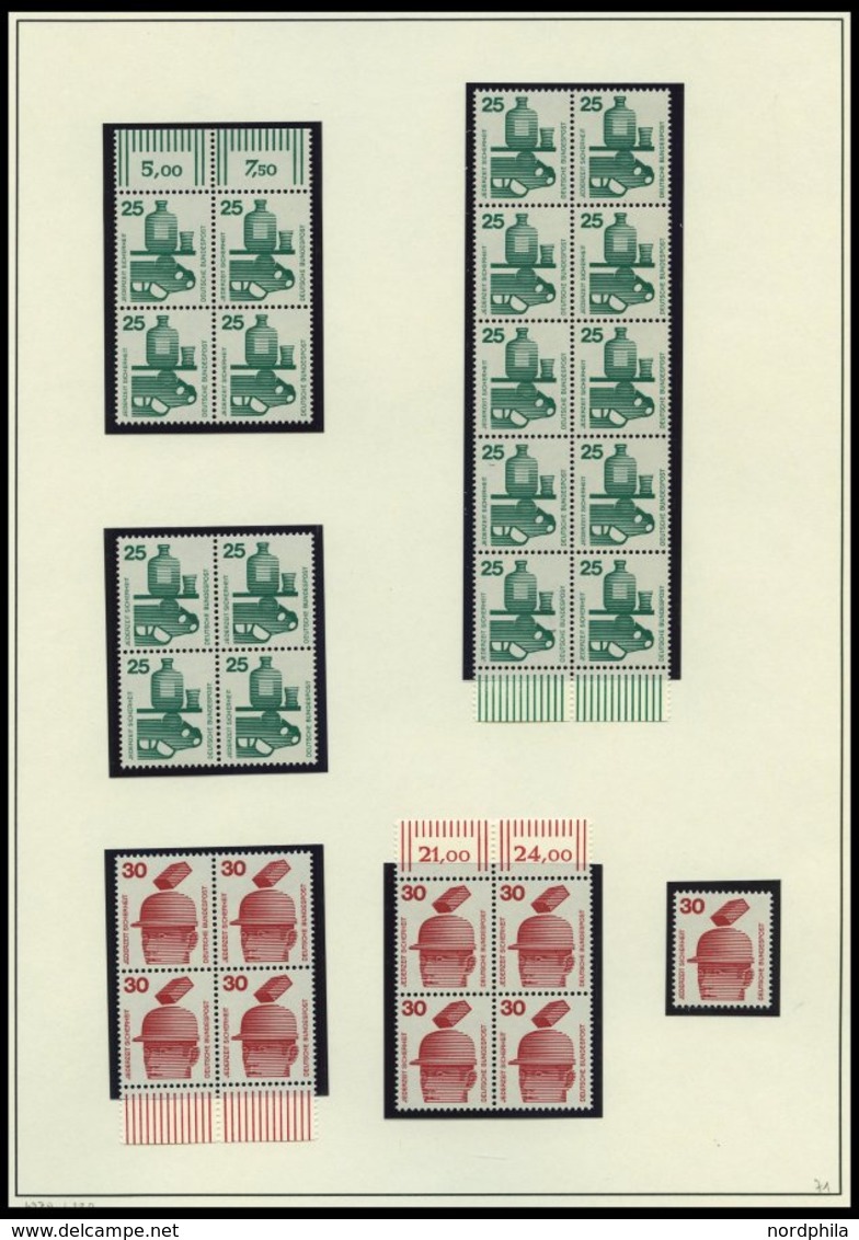 BUNDESREPUBLIK 694-703 Paar **, 1971, Unfallverhütung In Waagerechten Paaren (9x), Pracht, Mi. 630.- - Variedades Y Curiosidades