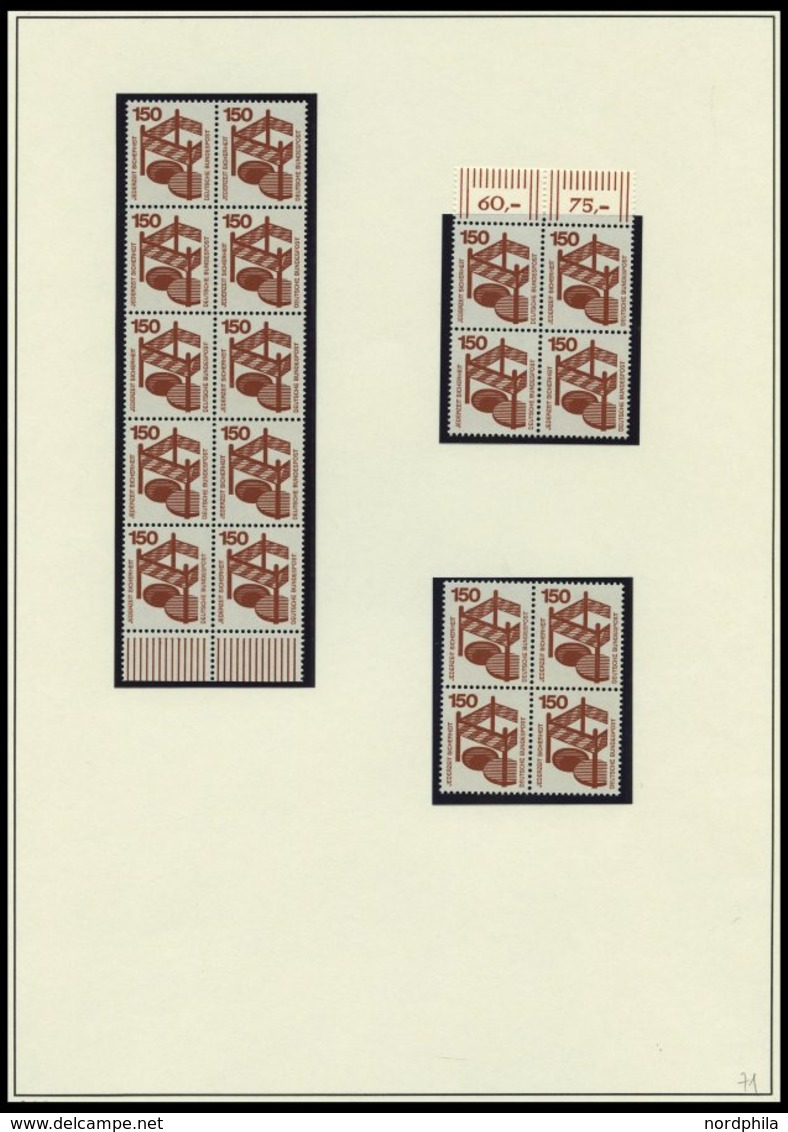 BUNDESREPUBLIK 694-703 Paar **, 1971, Unfallverhütung in waagerechten Paaren (9x), Pracht, Mi. 630.-