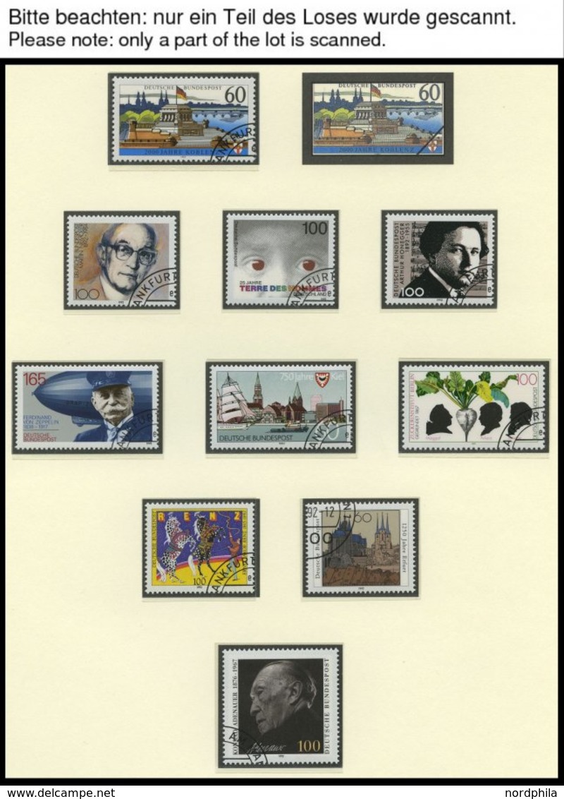 JAHRGÄNGE 1582-1833 O, 1992-95, 4 In Den Hauptnummern Komplette Jahrgänge, Pracht - Used Stamps