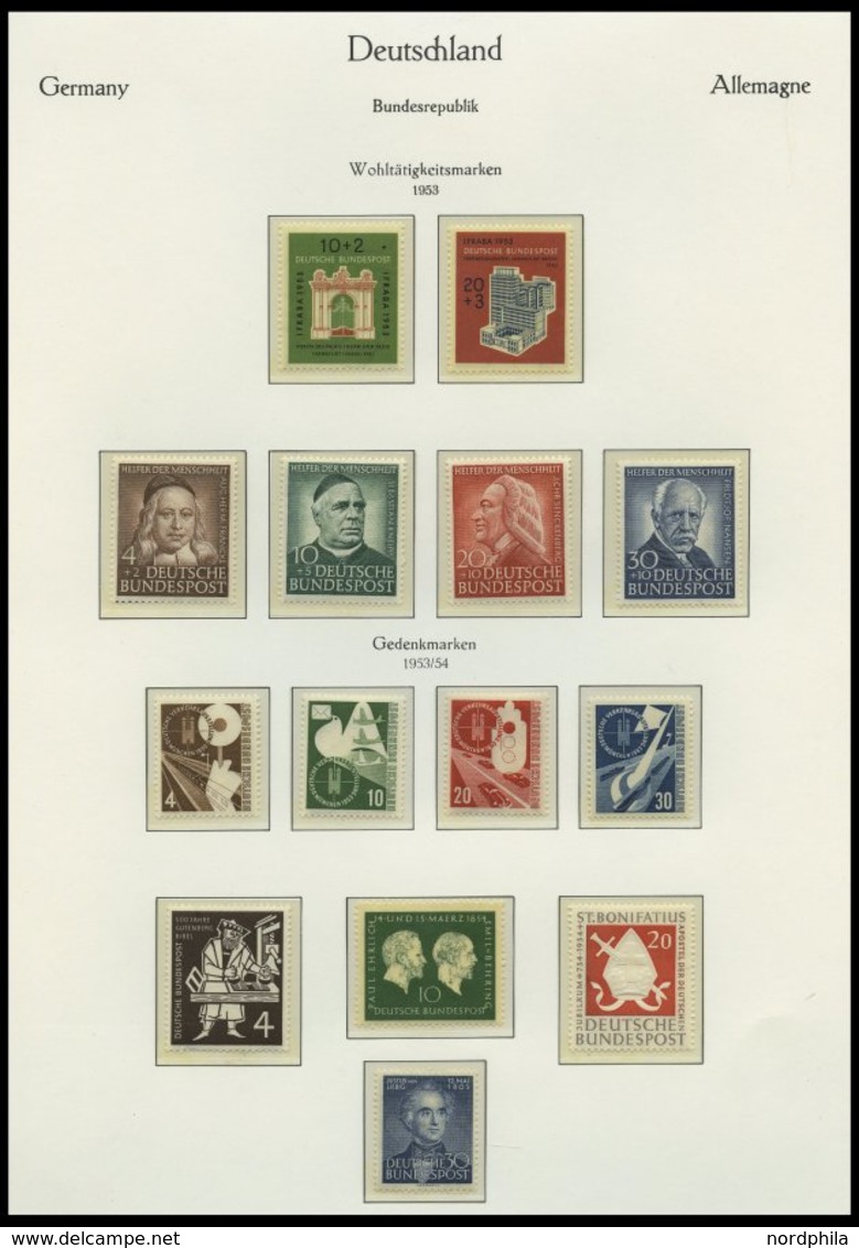 SAMMLUNGEN **, 1952-1977, Postfrische Komplette Sammlung Incl. Heuss Lumogen Und Lieg. Wz. Im Neuwertigen KA-BE-Falzlosa - Used Stamps