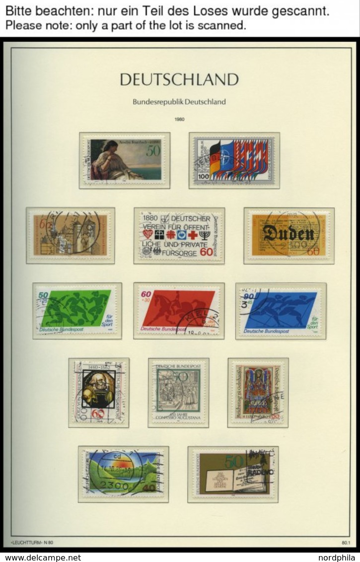 SAMMLUNGEN O, 1980-2010, Komplette Gestempelte Sammlung Bundesrepublik In 2 Leuchtturm Falzlosalben, Prachterhaltung - Used Stamps