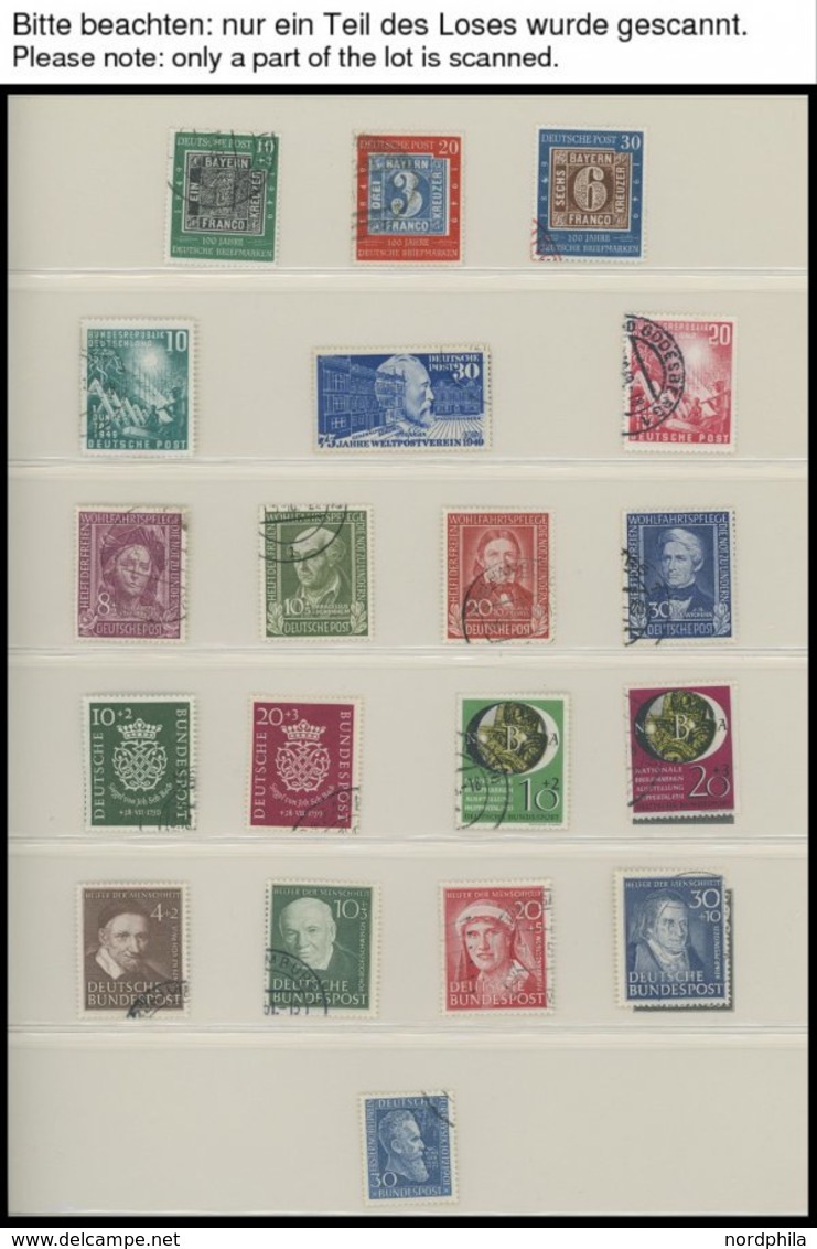 SAMMLUNGEN O, 1949-1969, In Den Hauptnummern Komplette Gestempelte Sammlung Bundesrepublik Im Falzlosalbum, Fast Nur Pra - Used Stamps