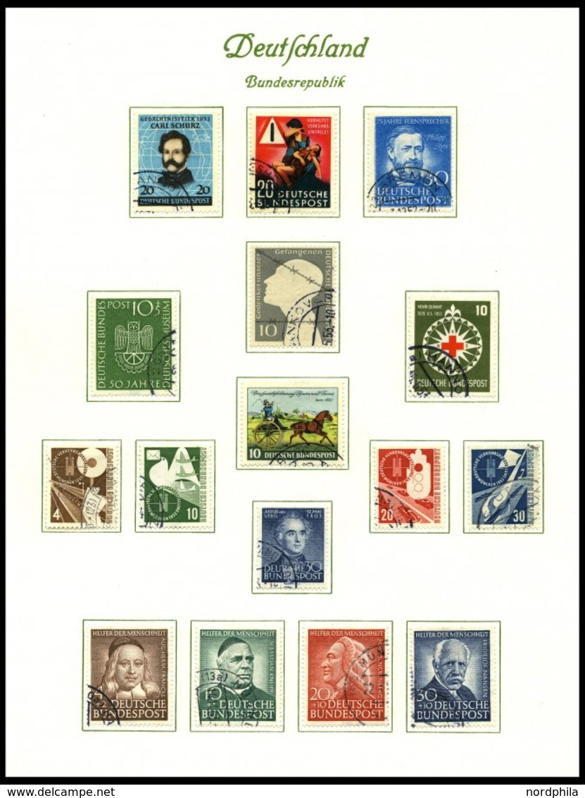 SAMMLUNGEN O, Gestempelte Sammlung Bund Von 1949-68 Mit Diversen Guten Werten Im Borek-Album, Meist Prachterhaltung - Used Stamps