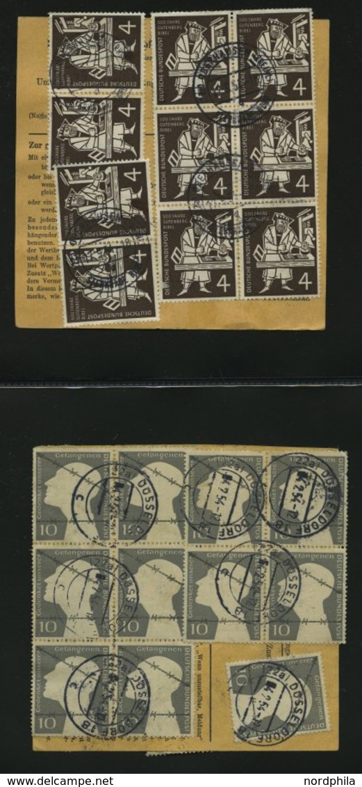 SAMMLUNGEN 1953/4, Interessante Sammlung Von 40 Paketkarten Mit Verschiedenen Posthorn-Frankaturen, Dabei Auch Einzelfra - Oblitérés