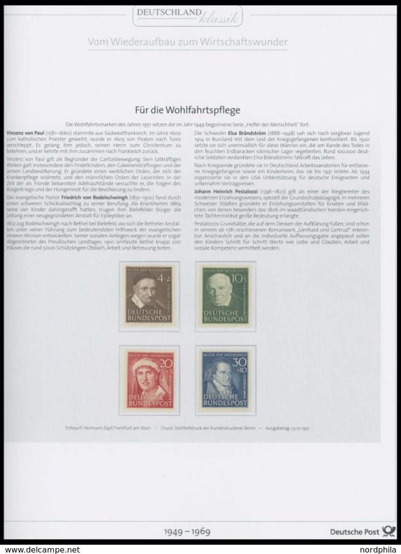 SAMMLUNGEN **,* , 1949-69, Bis Auf Den Posthornsatz Komplette Sammlung Im Deutsche Post Spezialalbum Die Briefmarken Vom - Usati