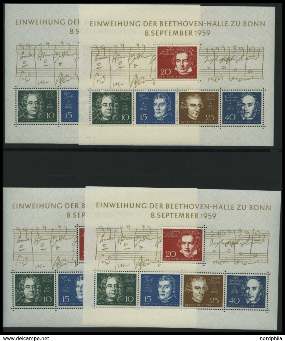 LOTS Bl. **, 1959-86, Partie Blocks, U.a. Bl. 2 (23x), Bl. 3 (13x) Etc., Nur Prachterhaltung, Mi. 1400.- - Gebraucht