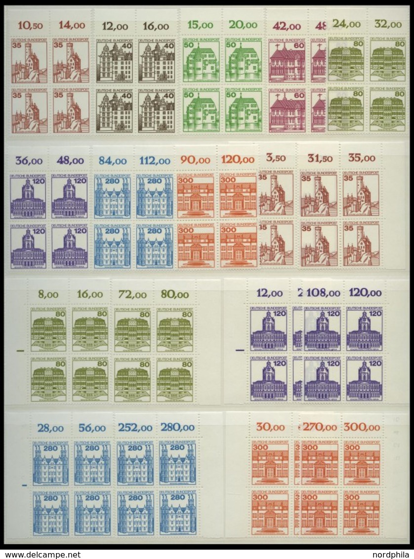 LOTS VB **, 1957-82, Partie Von Ca. 180 Verschiedenen Werten In Viererblocks, Ab Ca. 1977 Viele Werte Mehrfach Vorhanden - Gebraucht