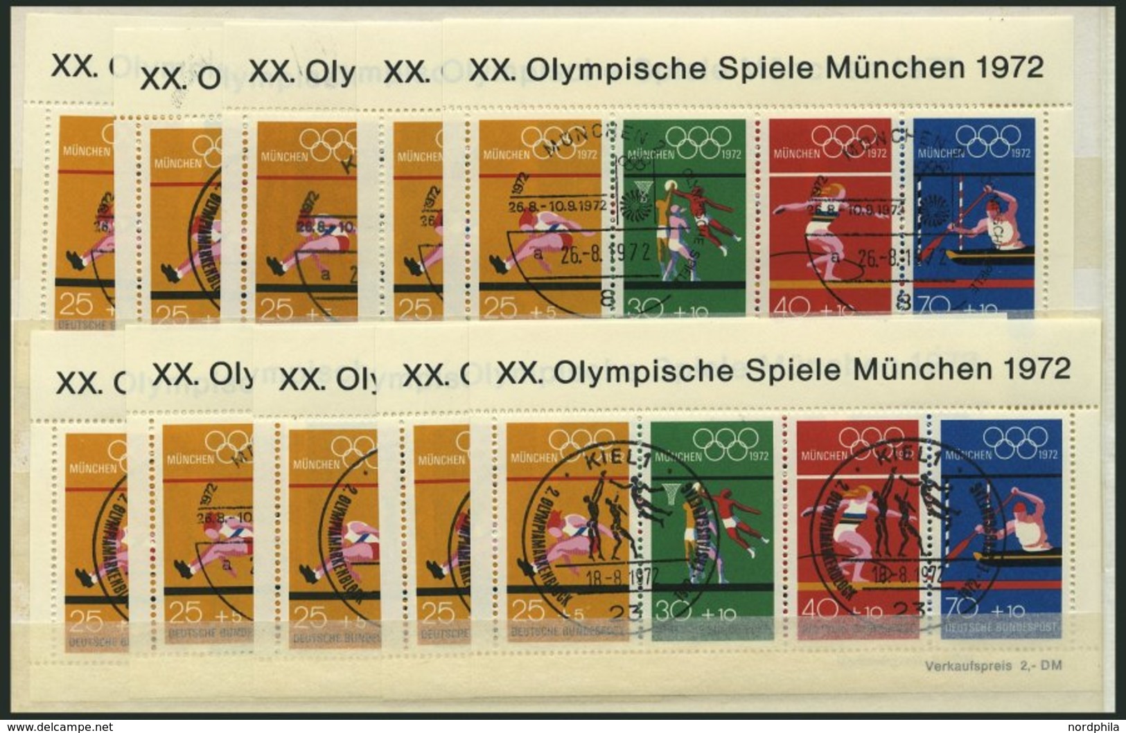 LOTS O, 1968-72, Olympische Spiele, Je 10x Incl. Blocks Komplett, Fast Nur Pracht - Used Stamps