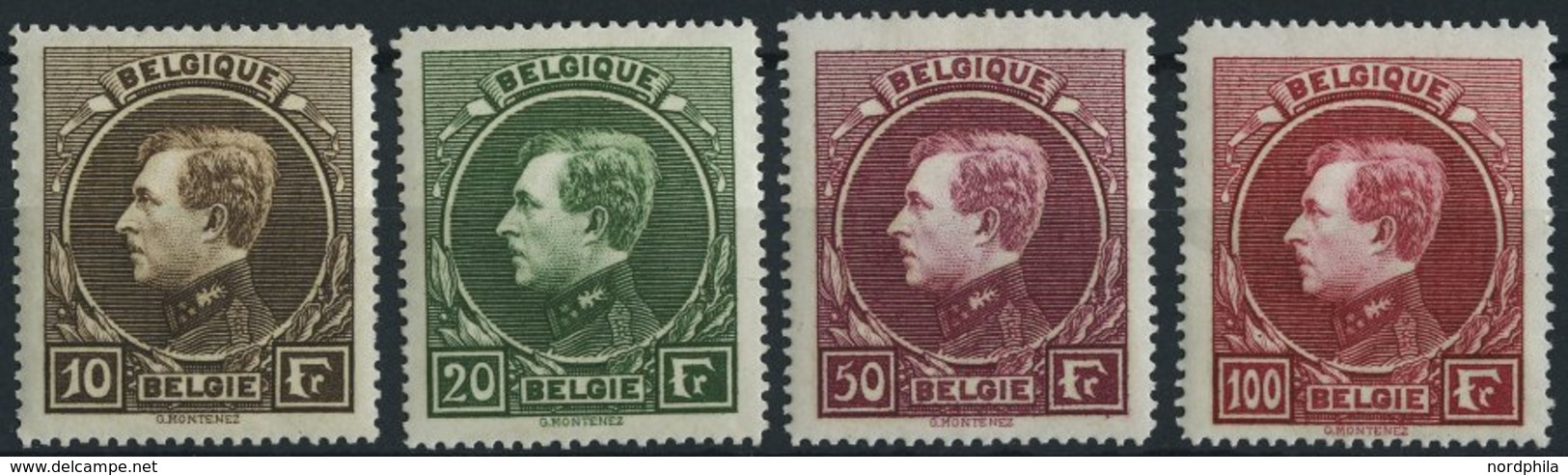 BELGIEN 262-65I *, 1929, König Albert I, Pariser Druck, Falzrest, Prachtsatz - Altri & Non Classificati