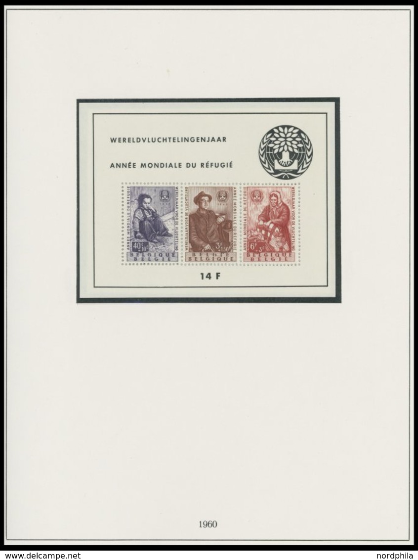 SAMMLUNGEN, LOTS **, Bis Auf 3 Kleine Werte Komplette Postfrische Sammlung Belgien Von 1958-62 Auf Linder Falzlosseiten, - Colecciones