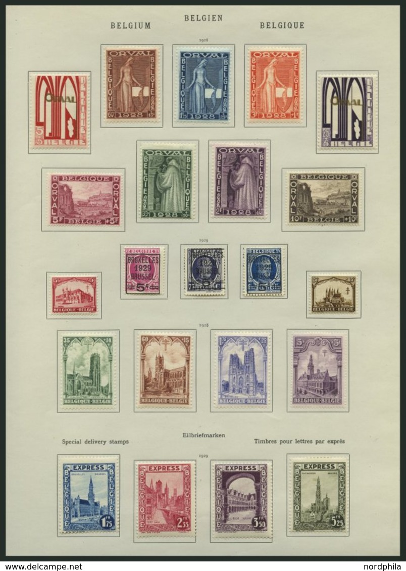 SAMMLUNGEN, LOTS *, Ungebrauchter Sammlungsteil Belgien Von 1920-42 Mit Vielen Guten Werten, Sätzen Und Blocks, Auch Die - Collections