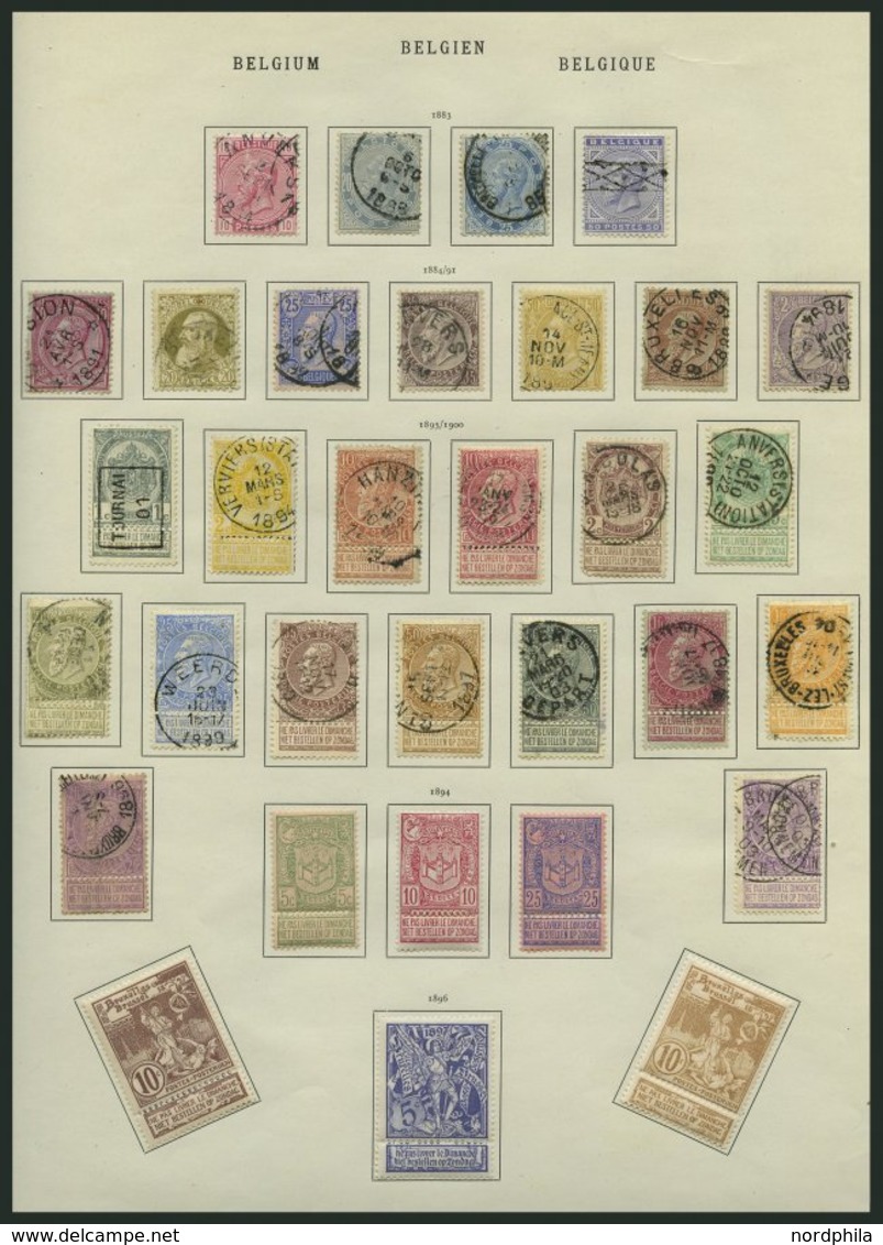 SAMMLUNGEN, LOTS *, O, In Den Hauptnummern Bis Auf Mi.Nr. 127 Komplette Sammlung Belgien Von 1883-1915, Meist Prachterha - Collezioni