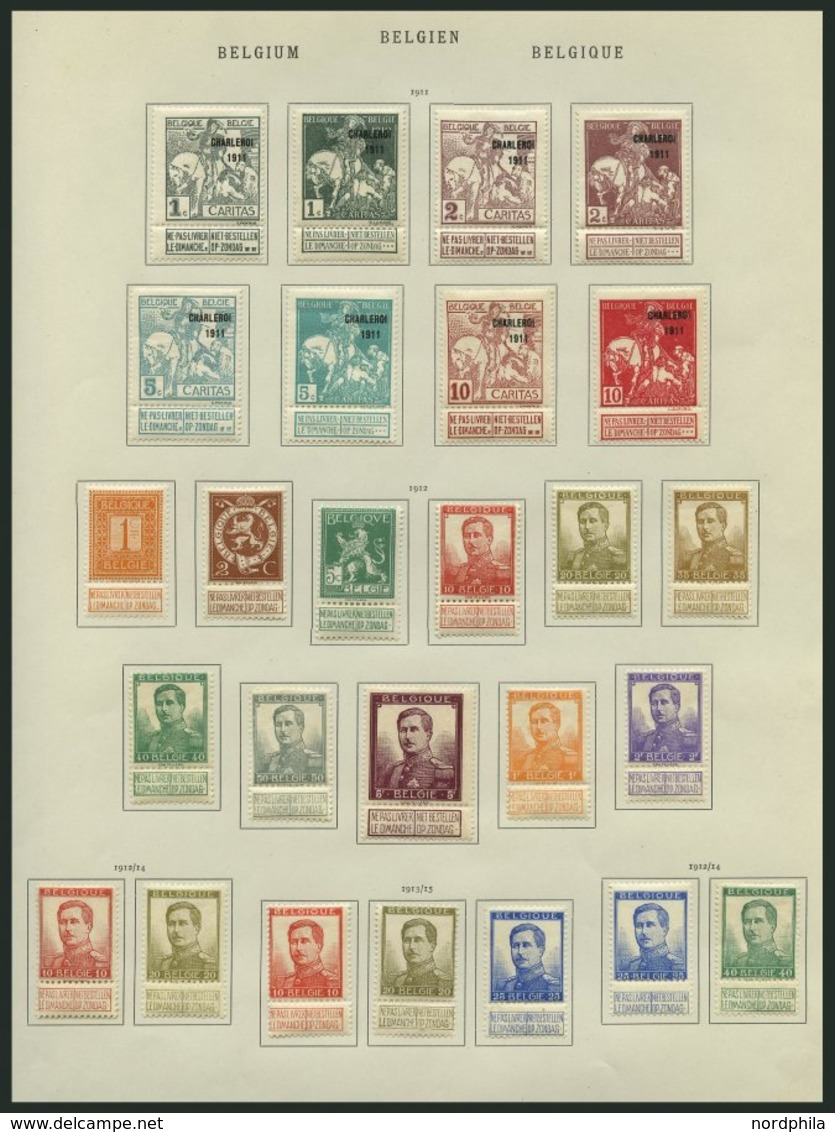 SAMMLUNGEN, LOTS *, O, In Den Hauptnummern Bis Auf Mi.Nr. 127 Komplette Sammlung Belgien Von 1883-1915, Meist Prachterha - Sammlungen