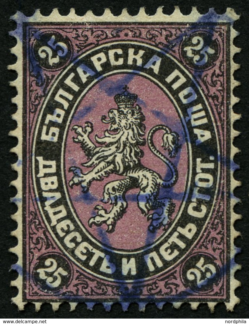 BULGARIEN 10 O, 1881, 25 St. Schwarz/lila, Pracht, Mi. 100.- - Otros & Sin Clasificación