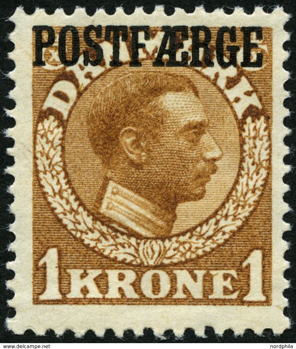 POSTFÄHREMARKEN Pf 4 *, 1919, 1 Kr. Hellbraun, Falzrest, Pracht - Autres & Non Classés