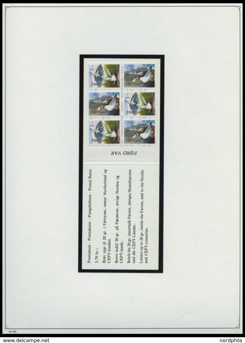 FÄRÖER **, Bis Auf Einige Wenige Werte Komplette Postfrische Sammlung Färöer Von 1990-97 Auf KA-BE Seiten, Prachterhaltu - Sonstige & Ohne Zuordnung