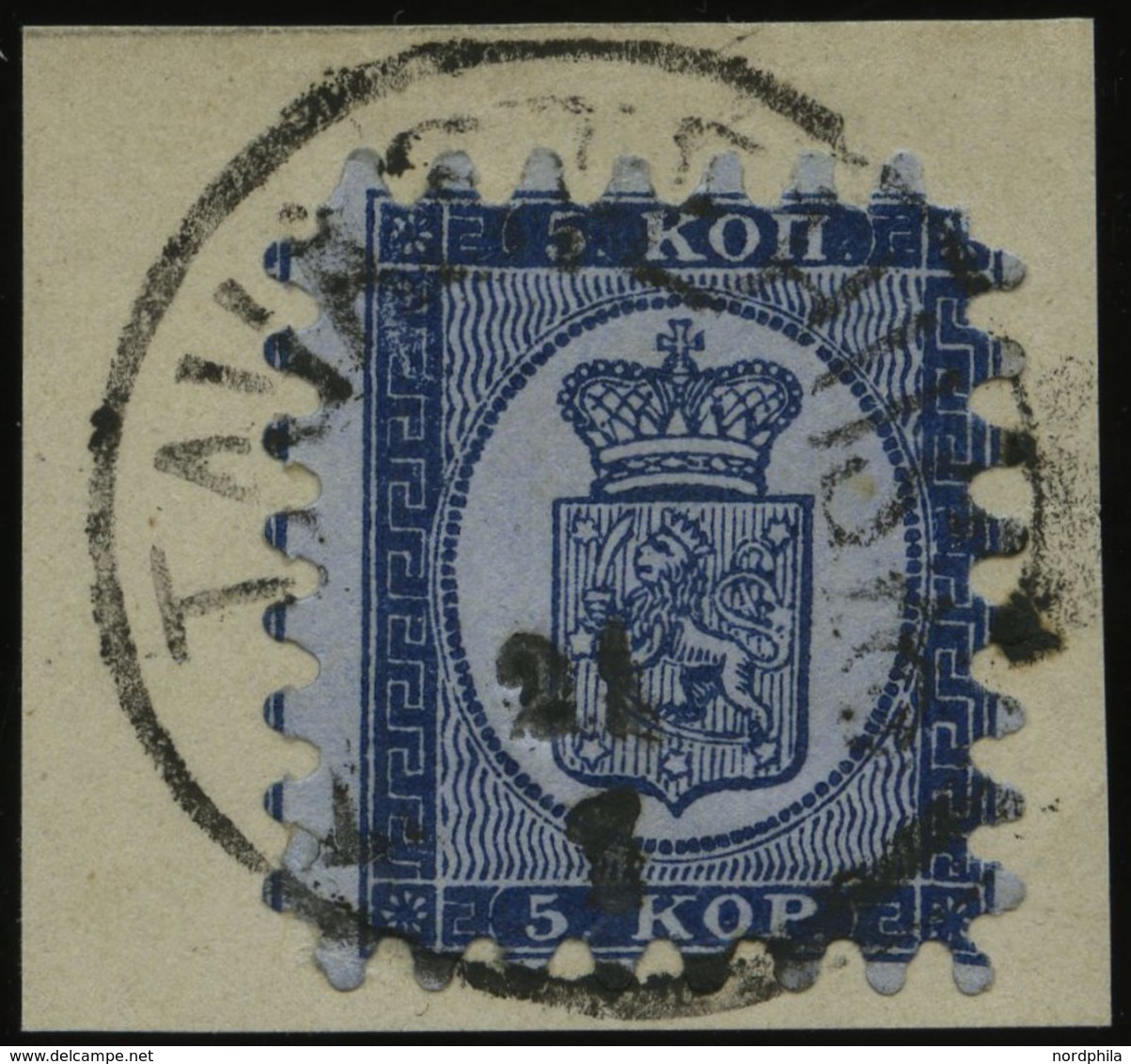 FINNLAND 3B BrfStk, 1865, 5 K. Dunkelblau (Facit 3C2b), Großer K1 TAVASTEHUS, Alle Zungen, Prachtbrieftsück - Sonstige & Ohne Zuordnung