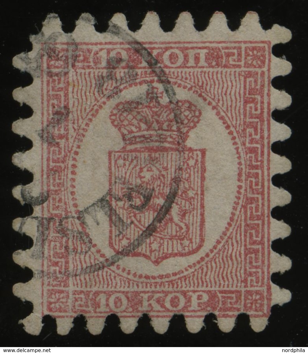 FINNLAND 4Bx O, 1865, 10 K. Rosakarmin Auf Rosa, Alle Zungen, Pracht, Mi. 200.- - Altri & Non Classificati